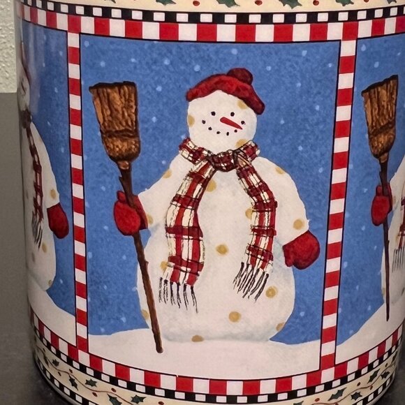 Set of 4 Vintage Sakura SNOWMAN Stoneware Mugs with Artwork by Debbie Mumm 1998 - Picture 9 of 12